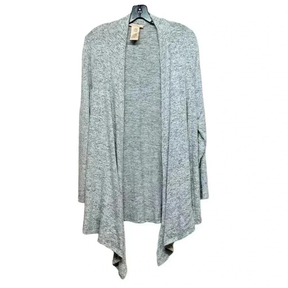 Philosophy Women's Gray Waterfall Cardigan Sweater Size L Long Sleeve Fa… - Picture 1 of 4